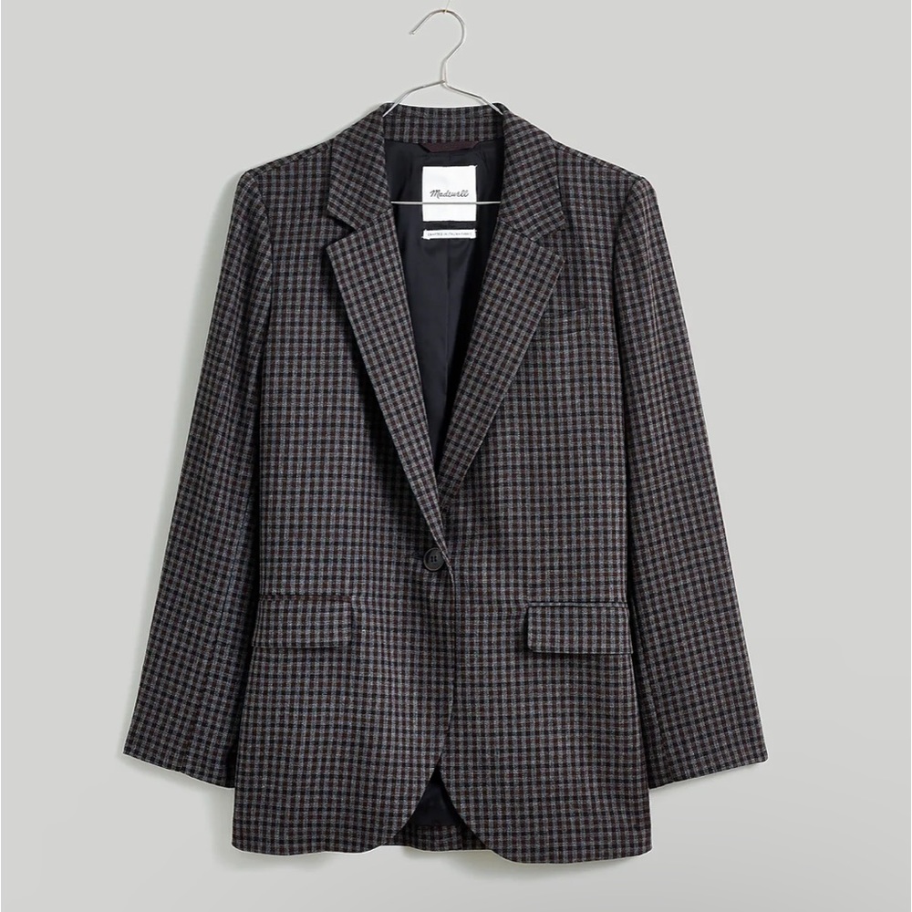 Madewell Caldwell Double Breasted Blazer Plaid Size S